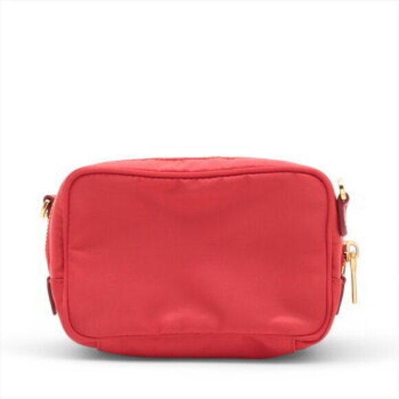 Prada Tessuto nylon ribbon Crossbody Bag red hand tote M - Picture 2 of 12